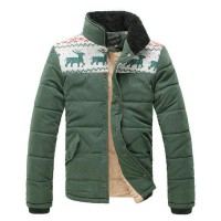 Blouson Veste Fourre Nordic spirit Men Outwear jacket Fashion Vert